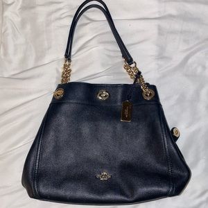 COACH LEATHER SHOULDER BAG